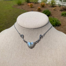 Load image into Gallery viewer, Rainbow Moonstone Moon Choker (Protection & Balance)