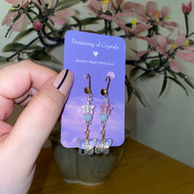 Charger l'image dans la galerie, Pink Star/Clear Butterfly Earrings
