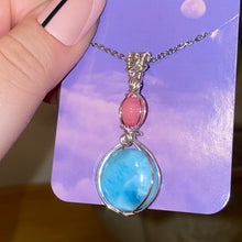 Load image into Gallery viewer, Larimar x Pink Opal Necklace