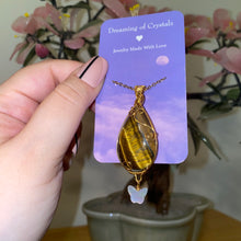 Load image into Gallery viewer, Tigers Eye w/ Butterfly Necklace