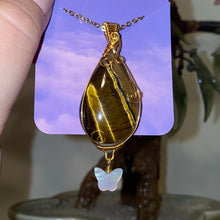 Load image into Gallery viewer, Tigers Eye w/ Butterfly Necklace