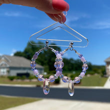 Load image into Gallery viewer, Pink & Purple Hoop Earrings