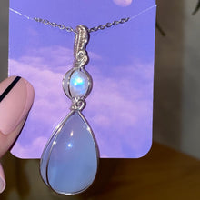 Load image into Gallery viewer, White Labradorite x Blue Chalcedony Necklace