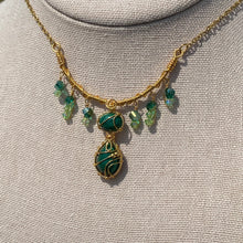 Load image into Gallery viewer, Malachite Mushroom Choker (Protection & Confidence)