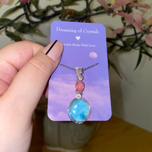 Load image into Gallery viewer, Larimar x Pink Opal Necklace