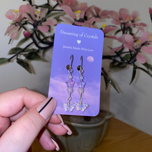 Charger l'image dans la galerie, Purple Star/Clear Butterfly Earrings