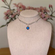 Load image into Gallery viewer, Blue Heart Labradorite Choker