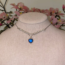 Load image into Gallery viewer, Blue Heart Labradorite Choker