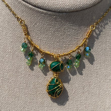 Load image into Gallery viewer, Malachite Mushroom Choker (Protection & Confidence)