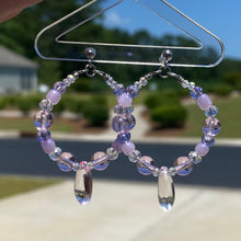Load image into Gallery viewer, Pink & Purple Hoop Earrings