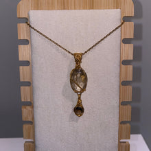 Load image into Gallery viewer, Golden Rutile x Smoky Quartz Necklace (Klaus)