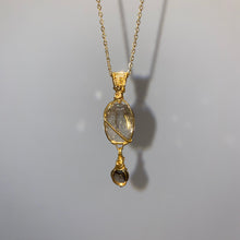 Load image into Gallery viewer, Golden Rutile x Smoky Quartz Necklace (Klaus)