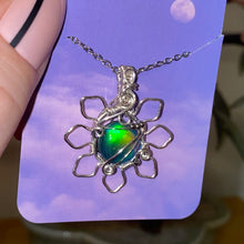 Load image into Gallery viewer, Aura Opal Flower Necklace
