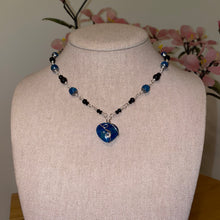 Load image into Gallery viewer, Blue Apatite x Obsidian Choker