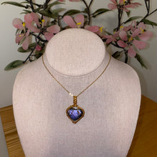 Load image into Gallery viewer, Light Purple Labradorite Heart Necklace (Choose Chain)