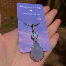 Load image into Gallery viewer, White Labradorite x Blue Chalcedony Necklace
