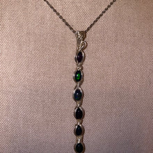 Load image into Gallery viewer, Black Opal Necklace (In Sterling Silver Wire - Rare)