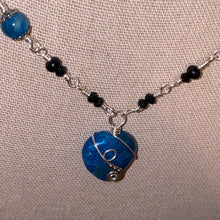 Load image into Gallery viewer, Blue Apatite x Obsidian Choker
