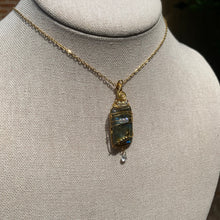 Load image into Gallery viewer, "Potion Bottle" Labradorite Necklace