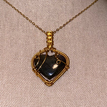 Load image into Gallery viewer, Light Purple Labradorite Heart Necklace (Choose Chain)