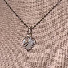 Load image into Gallery viewer, Rainbow Moonstone Heart Necklace (Choose Chain)