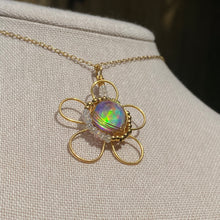 Load image into Gallery viewer, Aura/Aurora Opal Flower Necklace