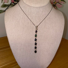 Load image into Gallery viewer, Black Opal Necklace (In Sterling Silver Wire - Rare)