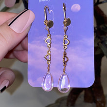 Load image into Gallery viewer, Pink Drop Heart Earrings
