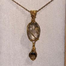Load image into Gallery viewer, Golden Rutile x Smoky Quartz Necklace (Klaus)
