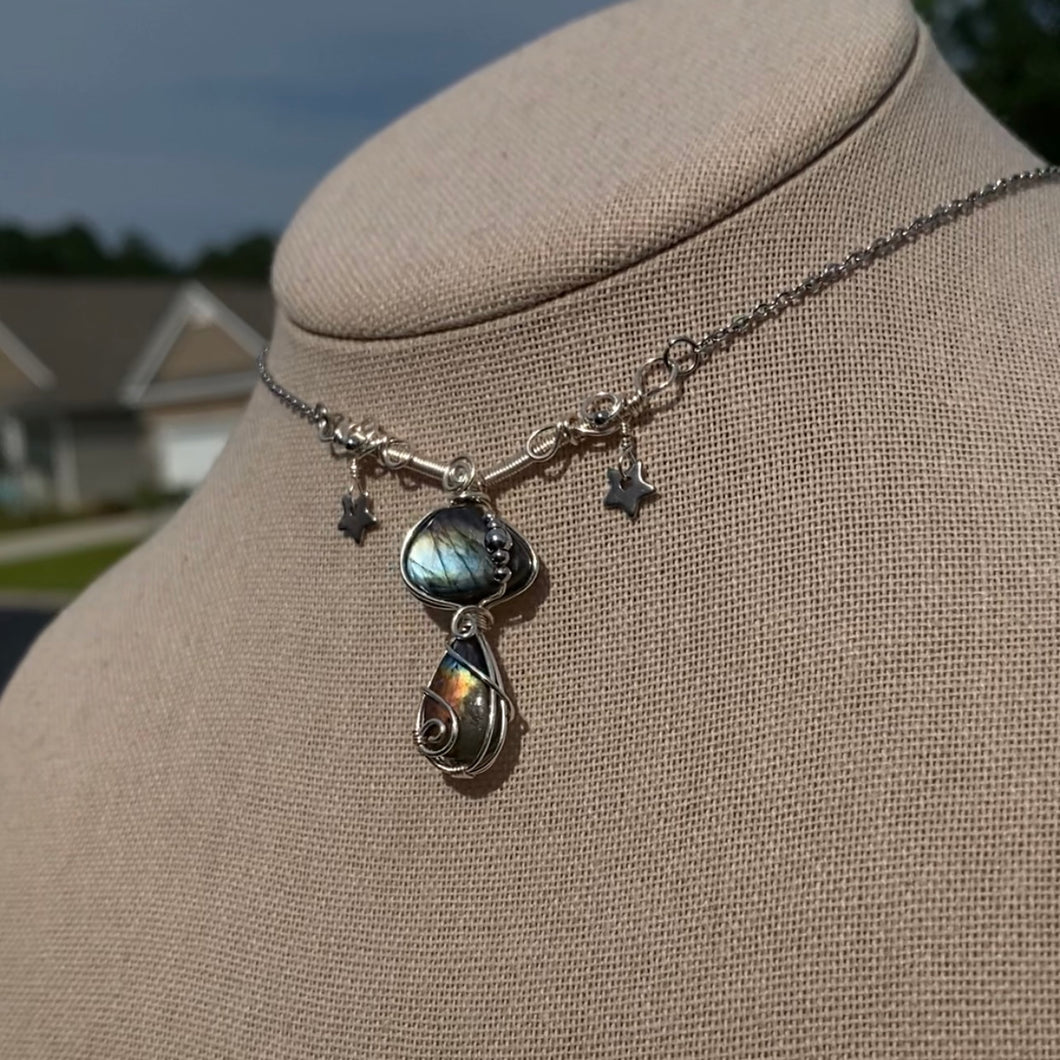 Labradorite Mushroom Choker