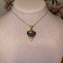 Load image into Gallery viewer, Sunset Labradorite Heart Necklace (Choose Chain)
