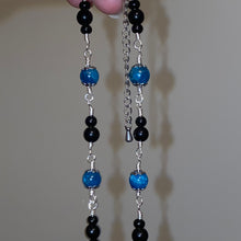 Load image into Gallery viewer, Blue Apatite x Obsidian Choker
