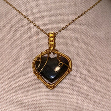 Load image into Gallery viewer, Light Purple Labradorite Heart Necklace (Choose Chain)
