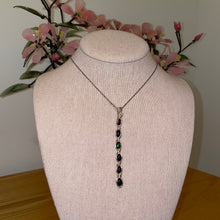 Load image into Gallery viewer, Black Opal Necklace (In Sterling Silver Wire - Rare)
