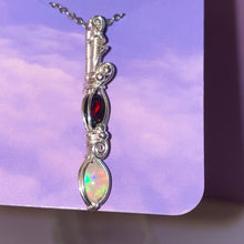 Load image into Gallery viewer, Double Opal Necklace (Black &amp; White)
